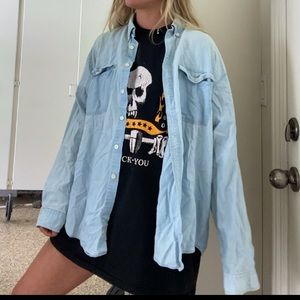 Dockers mens light blue button down shirt